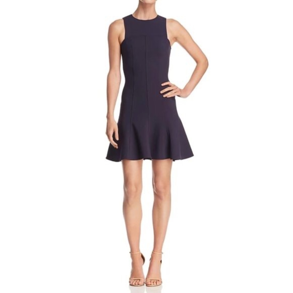 Likely Formal Black Dress with Ruffled Hem